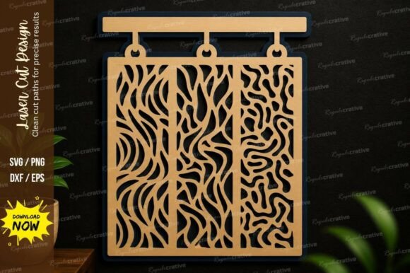 Abstract Panel Wall Art SVG Laser Cut Guide