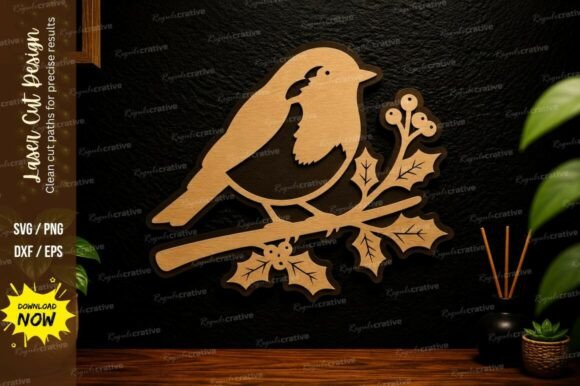 Bird Branch Ornament Laser Cut SVG Guide