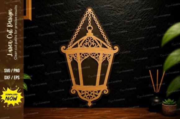 Decorative Lantern Laser Cut SVG Design