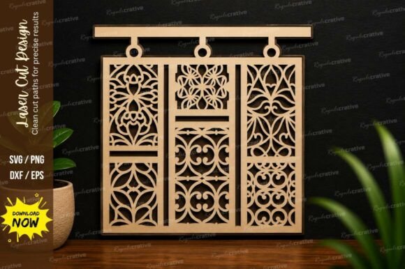 Decorative Panel Hanging Laser Cut SVG