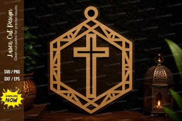 Elevating Faith-Based Craftsmanship with the Christian Cross Ornament Laser Cut SVG