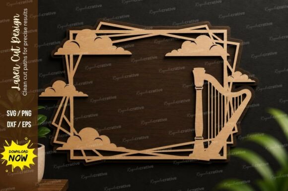 Fantasy Harp Frame Laser Cut SVG Design: A Practical Guide for Creators
