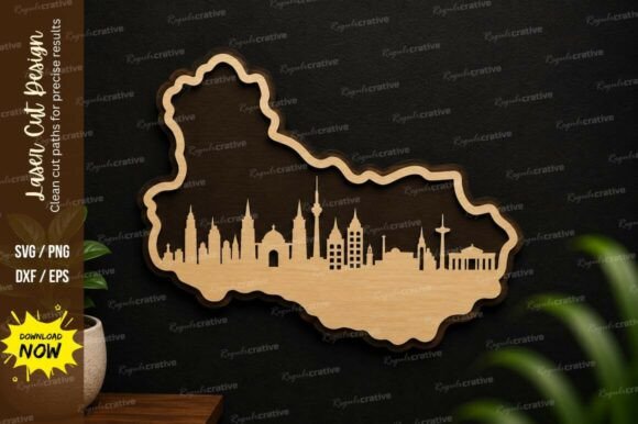 Landscape Map SVG Laser Cut Decor Guide