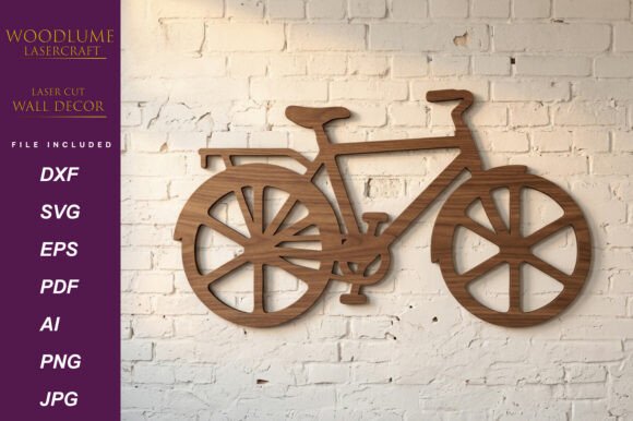 Laser Cut Bicycle Wall Panel SVG Art