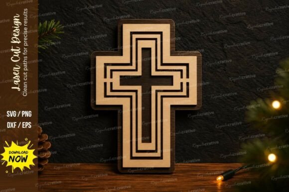 Layered Wooden Cross Laser Cut SVG: A Guide to Precision Crafting