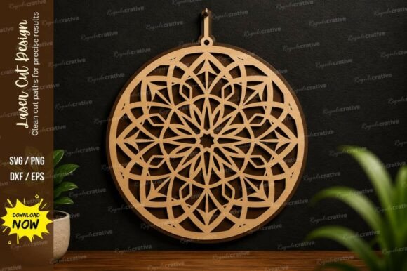 Mandala Circle Ornament Laser Cut SVG