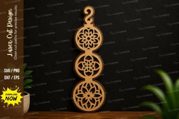 Mandala Hanging Ornament Laser Cut SVG