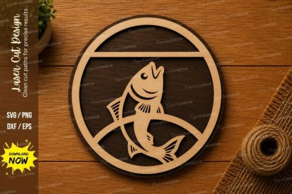 Mastering Precision: The Jumping Fish Circle SVG Fishing Laser Design for Modern Makers