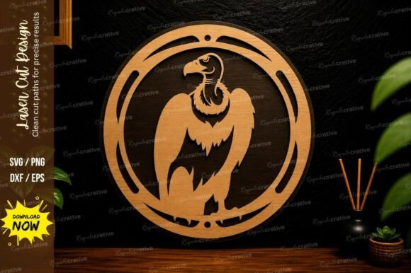 Mastering Precision with the Eagle Circle Emblem Laser Cut SVG Design