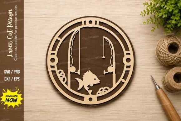 Mastering the Fishing Lake Scene Laser Cut SVG Design for Precision Craftsmanship