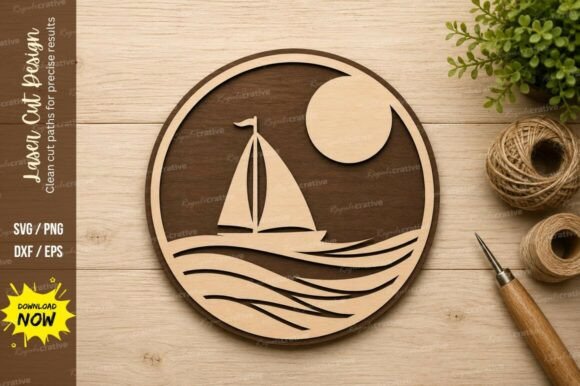 Mastering the Moonlight Sailboat Laser Cut SVG Design for Precision Crafts