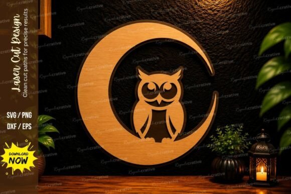 Owl Moon Laser Cut SVG Design Guide