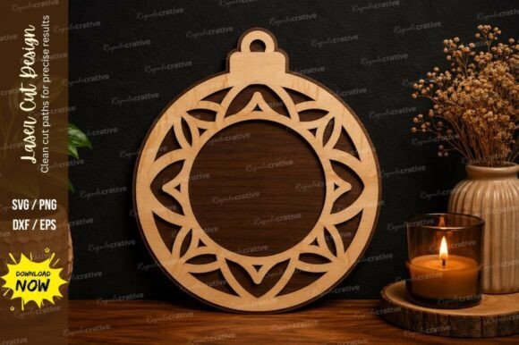 Precision and Versatility: Elevating Projects with Geometric Round Ornament SVG Laser Cut Designs