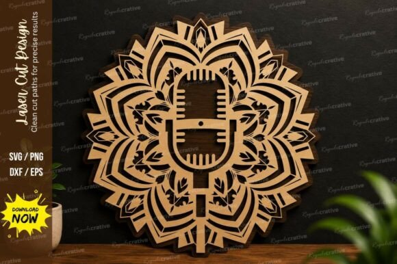 Unlocking Creative Precision: A Guide to the Microphone Mandala Laser Cut SVG Design
